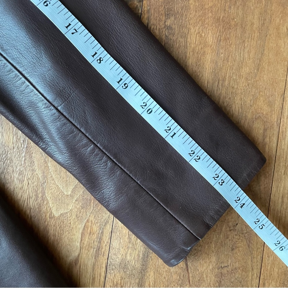 Bod & Christensen Chocolate Brown Leather Blazer size M NWT - Picture 10 of 14